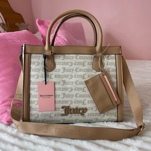 SOLD 🎀 Juicy Couture Tote Pecan White Bag 🎀